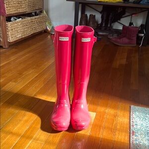 Hunter Pink Rain Boots